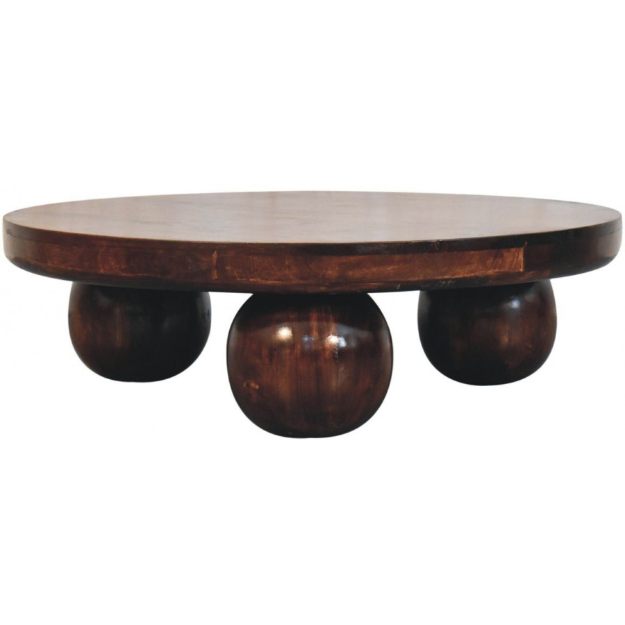 Artisan - California Walnut Central Table With Ball Feet