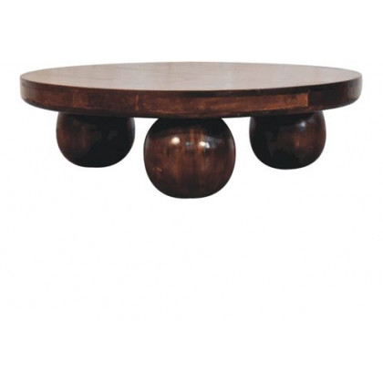 Artisan - California Walnut Central Table With Ball Feet