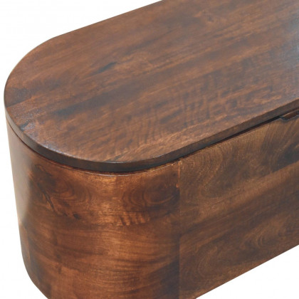 Artisan - Curved California Walnut Blanket Box