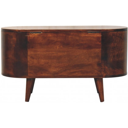 Artisan - Curved California Walnut Blanket Box