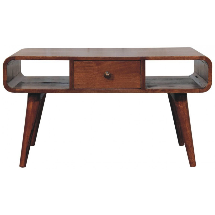 Artisan - Curved Honey Caramel Coffee Table