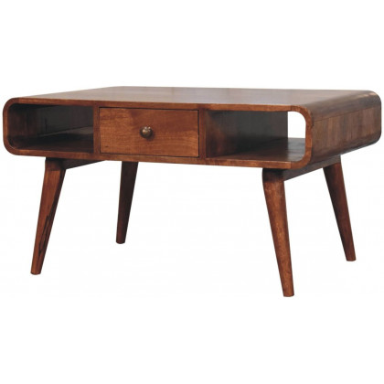 Artisan - Curved Honey Caramel Coffee Table
