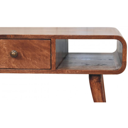 Artisan - Curved Honey Caramel Coffee Table