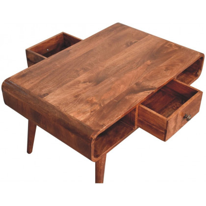 Artisan - Curved Honey Caramel Coffee Table