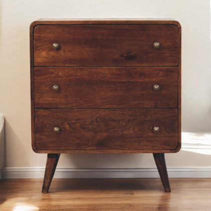 Artisan - Curved California Walnut Chest