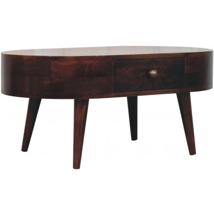 Artisan - California Walnut Rounded Coffee Table