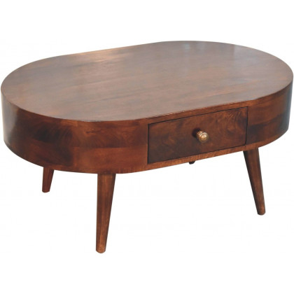 Artisan - California Walnut Rounded Coffee Table