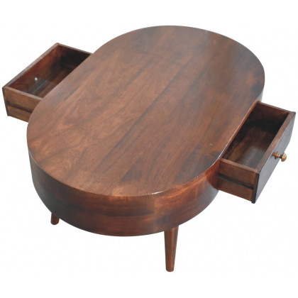 Artisan - California Walnut Rounded Coffee Table