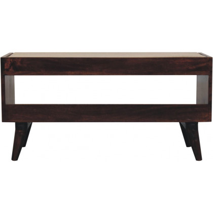 Artisan - California Walnut Bench With Mud Linen Seat Pad
