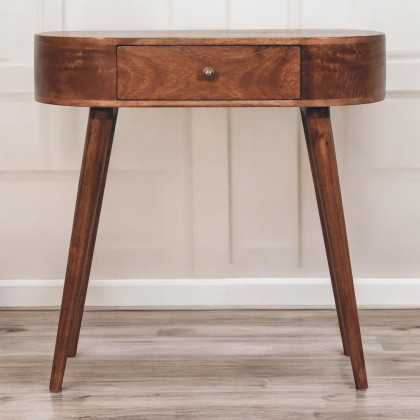 Artisan - Honey Caramel Rounded Small Console Table
