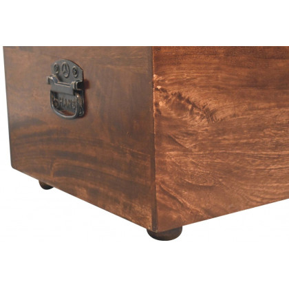 Artisan - California Walnut White Linen Storage Trunk