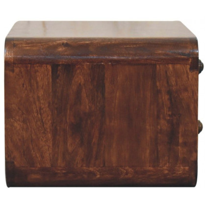 Artisan - Curved California Walnut Wall Mounted Bedside