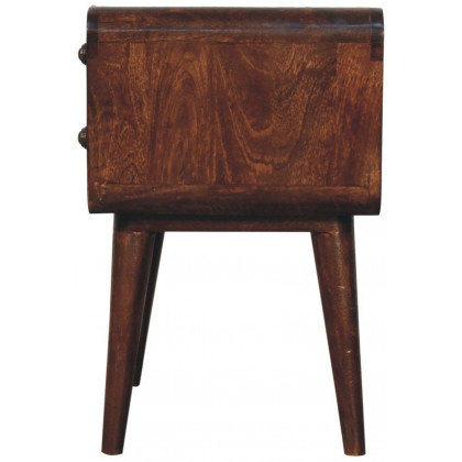 Artisan - Curved California Walnut Bedside