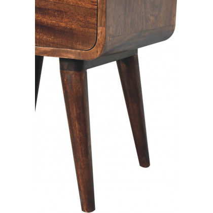 Artisan - Curved California Walnut Bedside