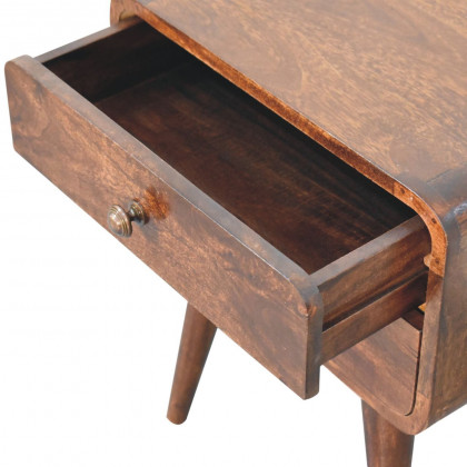 Artisan - Curved California Walnut Bedside