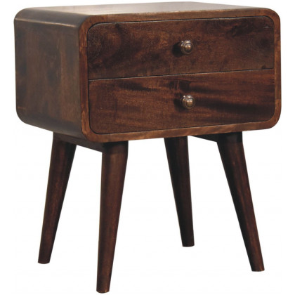 Artisan - Curved California Walnut Bedside