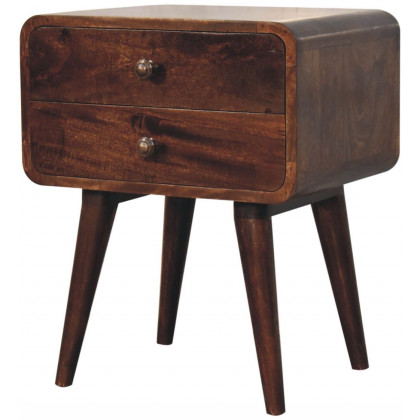 Artisan - Curved California Walnut Bedside