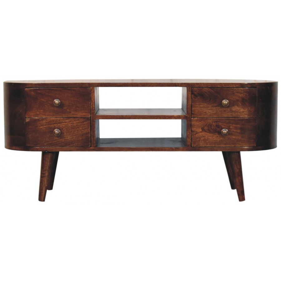 Artisan - California Walnut Rounded Entertainment Unit