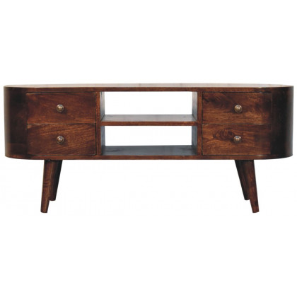Artisan - California Walnut Rounded Entertainment Unit