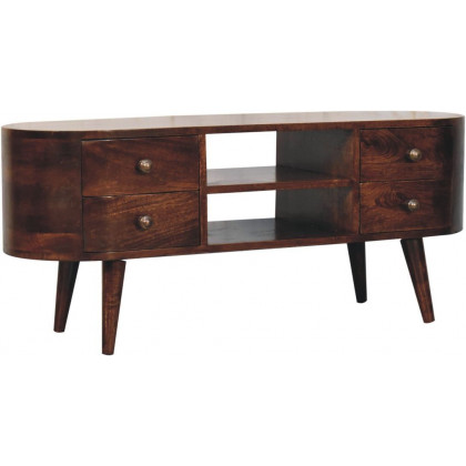 Artisan - California Walnut Rounded Entertainment Unit