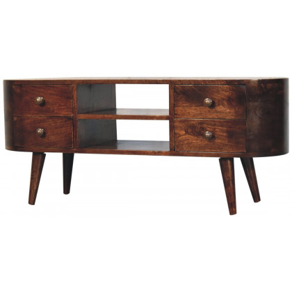 Artisan - California Walnut Rounded Entertainment Unit