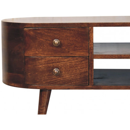 Artisan - California Walnut Rounded Entertainment Unit
