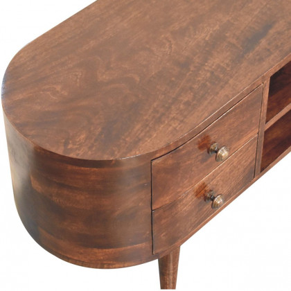 Artisan - California Walnut Rounded Entertainment Unit