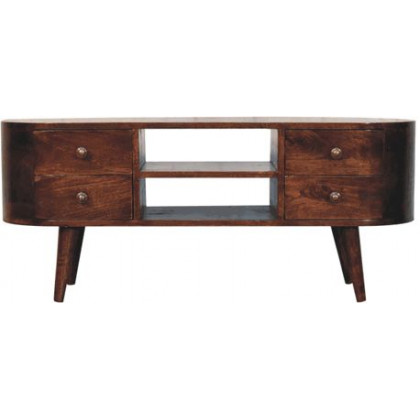 Artisan - California Walnut Rounded Entertainment Unit