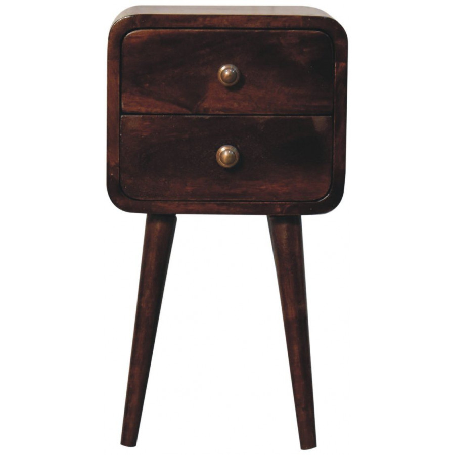Artisan - Mini California Walnut Curved Bedside