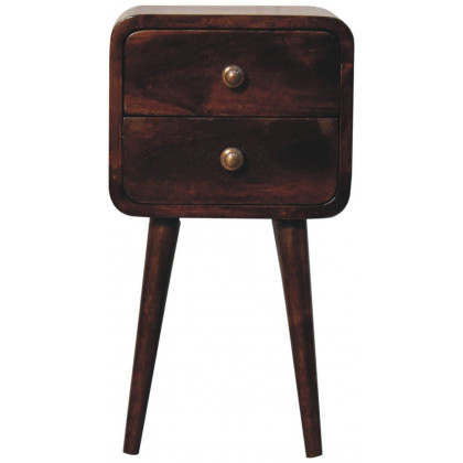 Artisan - Mini California Walnut Curved Bedside