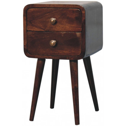Artisan - Mini California Walnut Curved Bedside