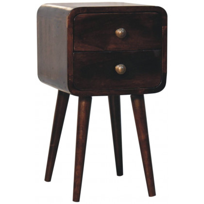 Artisan - Mini California Walnut Curved Bedside