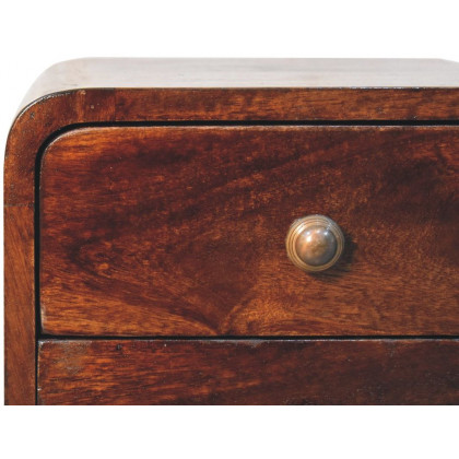 Artisan - Mini California Walnut Curved Bedside
