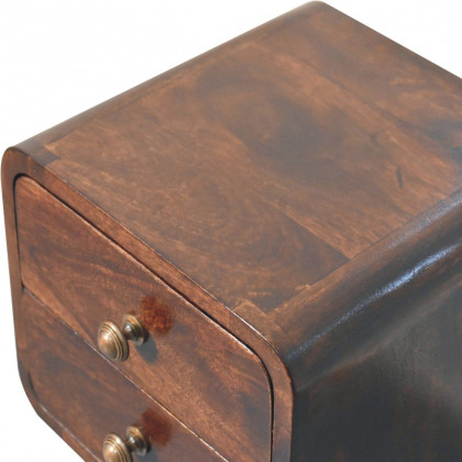 Artisan - Mini California Walnut Curved Bedside