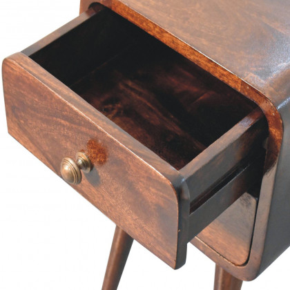 Artisan - Mini California Walnut Curved Bedside