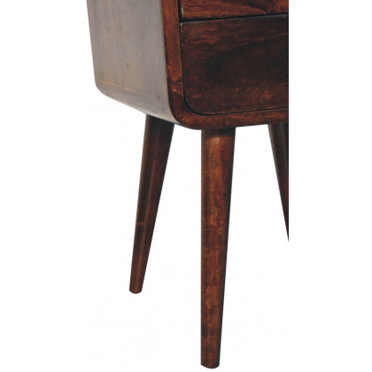 Artisan - Mini California Walnut Curved Bedside
