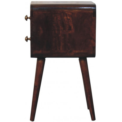 Artisan - Mini California Walnut Curved Bedside