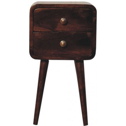 Artisan - Mini California Walnut Curved Bedside