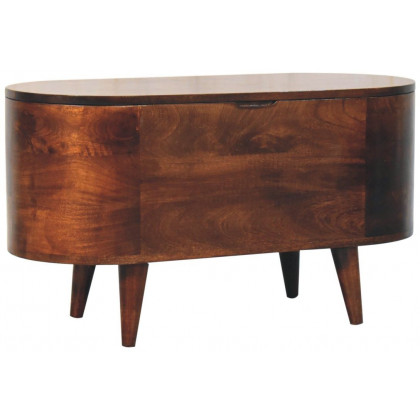 Artisan - California Walnut Rounded Lid Up Blanket Box