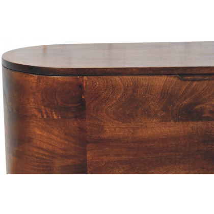 Artisan - California Walnut Rounded Lid Up Blanket Box