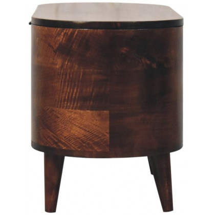Artisan - California Walnut Rounded Lid Up Blanket Box