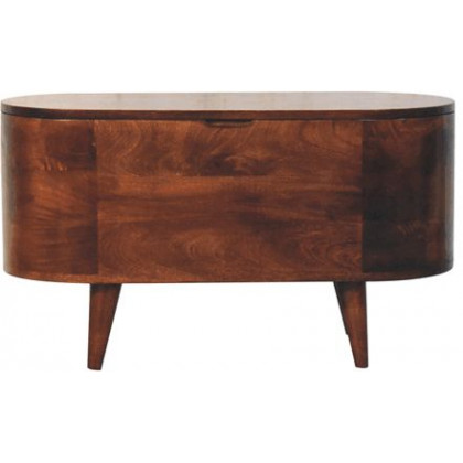 Artisan - California Walnut Rounded Lid Up Blanket Box