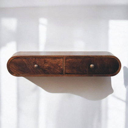 Artisan - Wall Mounted California Walnut Console Table