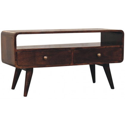 Artisan - Curved California Walnut Media Unit