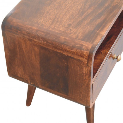 Artisan - Curved California Walnut Media Unit