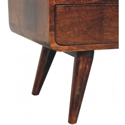 Artisan - Curved California Walnut Media Unit