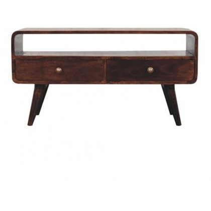 Artisan - Curved California Walnut Media Unit