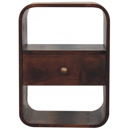 Artisan - California Walnut Curved Edge Bedside