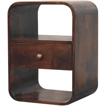 Artisan - California Walnut Curved Edge Bedside