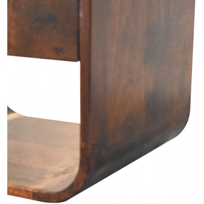 Artisan - California Walnut Curved Edge Bedside